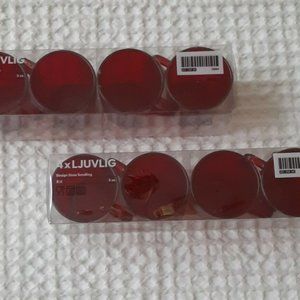 Ikea LJUVLIG 3 oz RED EXPRESSO Mug Cup 2 Sets of 4 Sissa Sundling Total 8 New